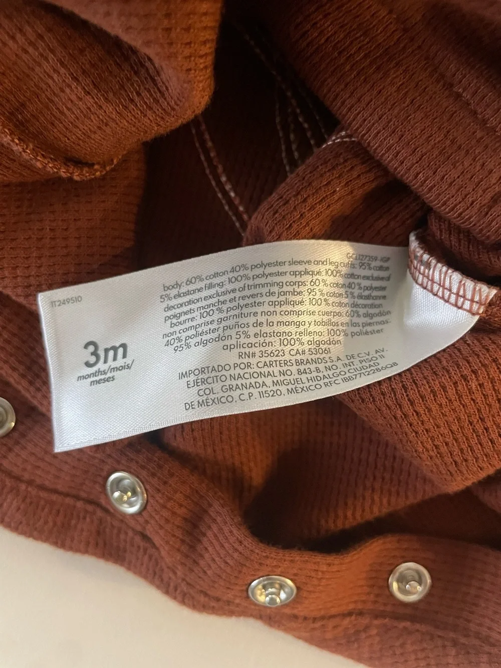 Carter's One Piece Brown Thanksgiving Turkey Baby Hoodie Romper Size 3 Months